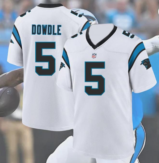 women Carolina Panthers #5 Dowdle white 2025 Nike NFL jersey(1)